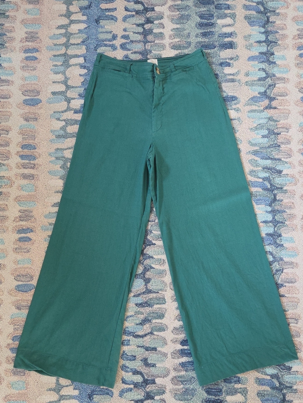 Maeve The Ettie High-Rise Crop Wide-Leg Linen Pants